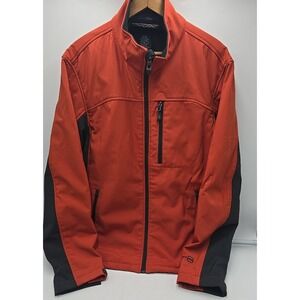 Free Country Full Zip Jacket Water Resistant - Orange & Gray - Men's Size M